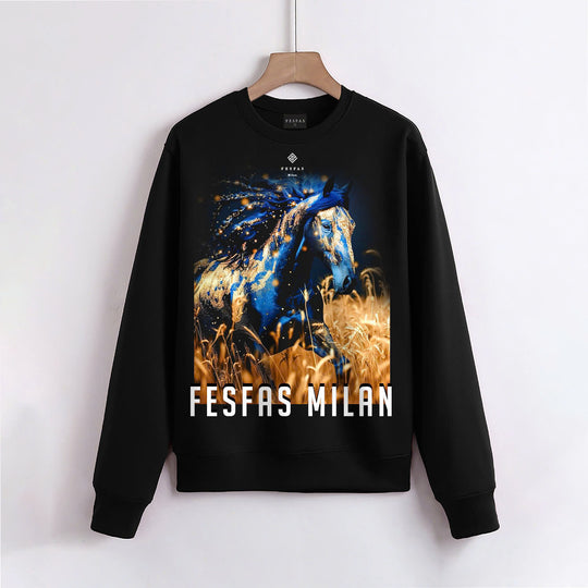 FesFas Wild Horses-print Sweatshirt | Black | Men