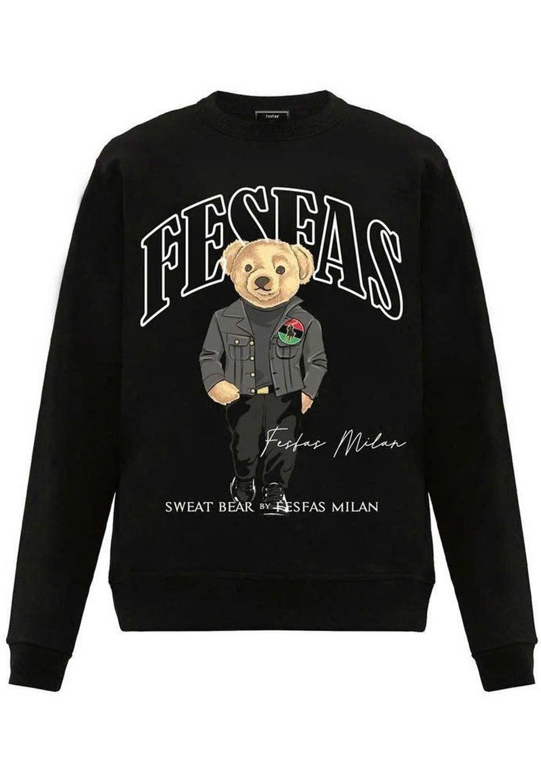 FesFas Bear-print Sweatshirt Set | Black | Men