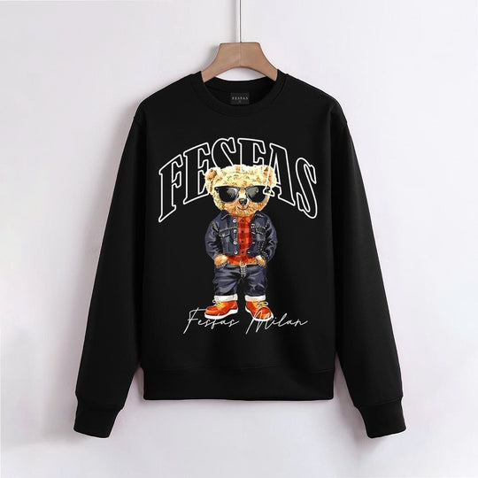 FesFas Bear-print Sweatshirt Set | Black | Men