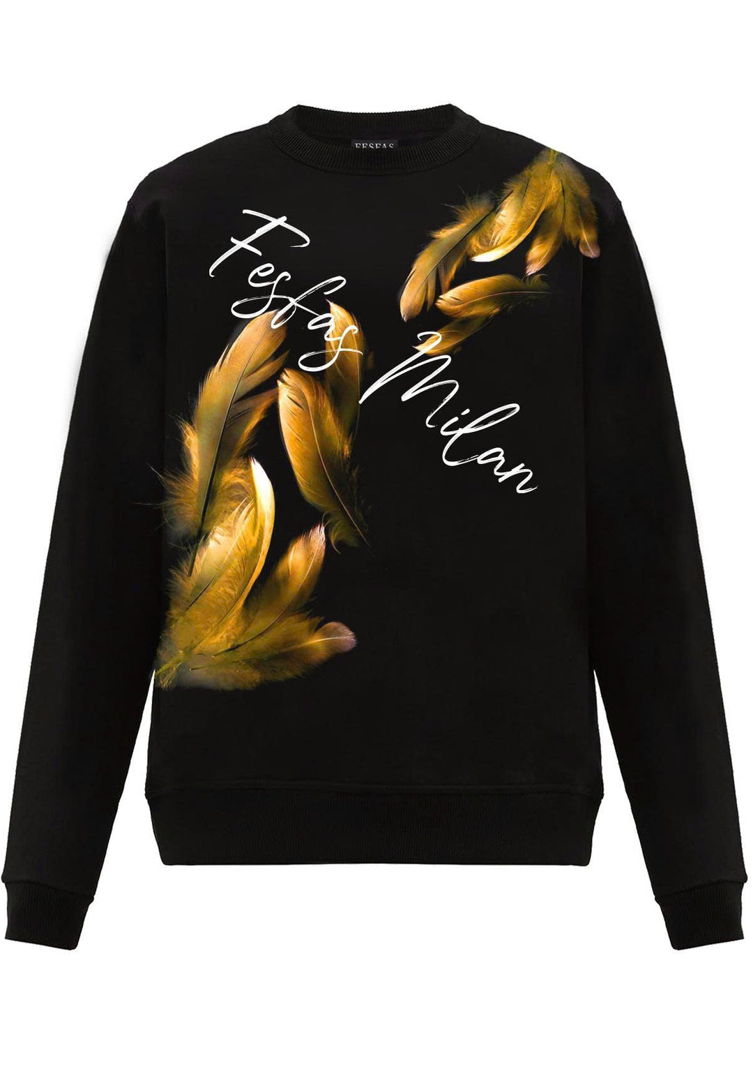FesFas Feathers-print Sweatshirt Set | Black | Men
