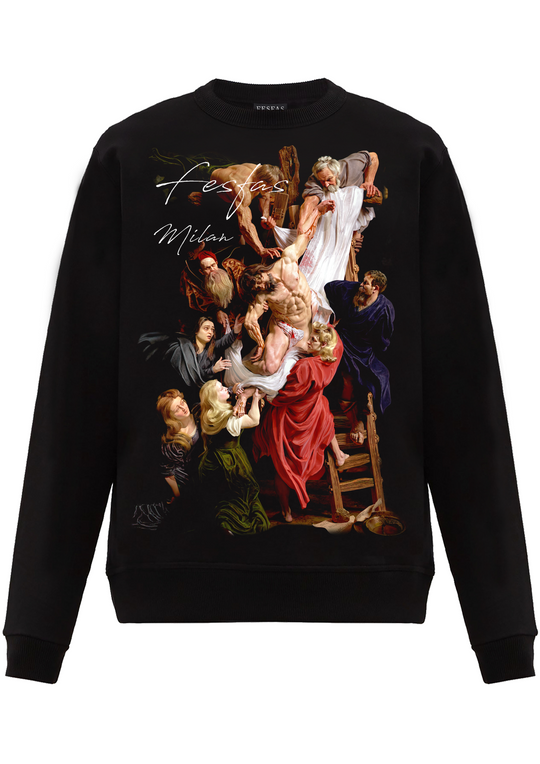 FesFas Art-print Sweatshirt | Black | Men