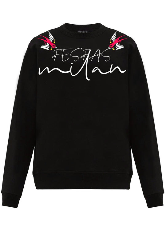 FesFas Graphic-print Sweatshirt Set | Black | Men