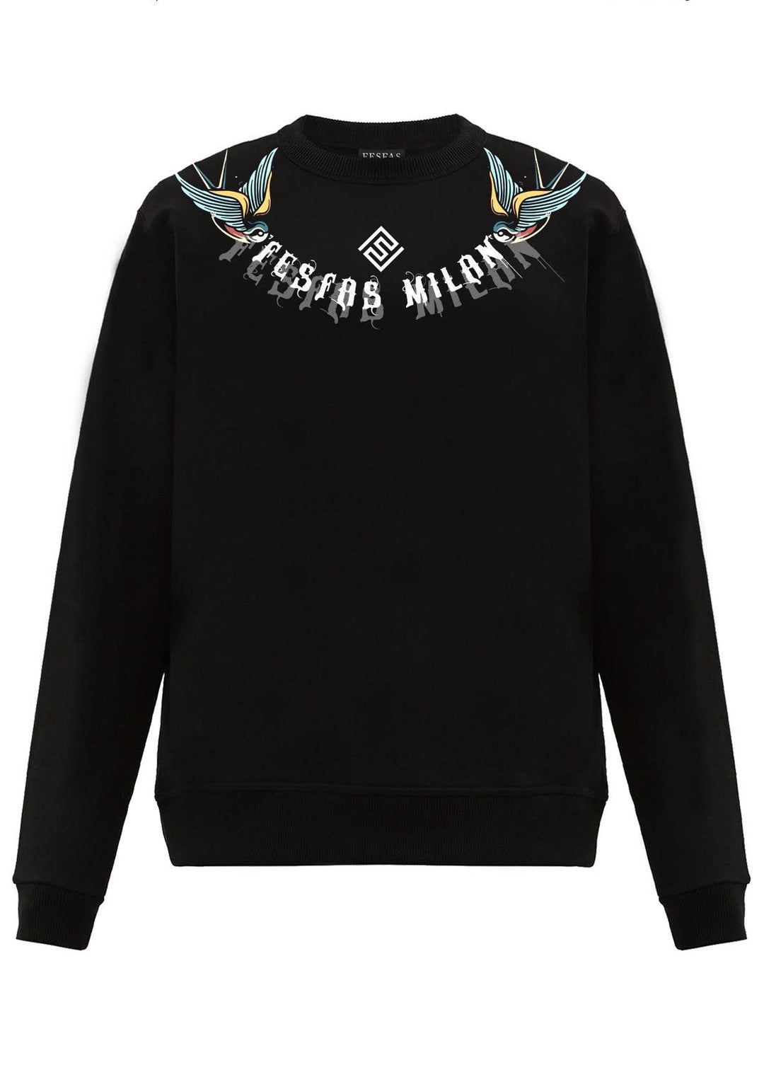 FesFas Graphic-print Sweatshirt Set | Black | Men