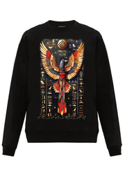 FesFas Eagle-print Sweatshirt Set | Black | Unisex
