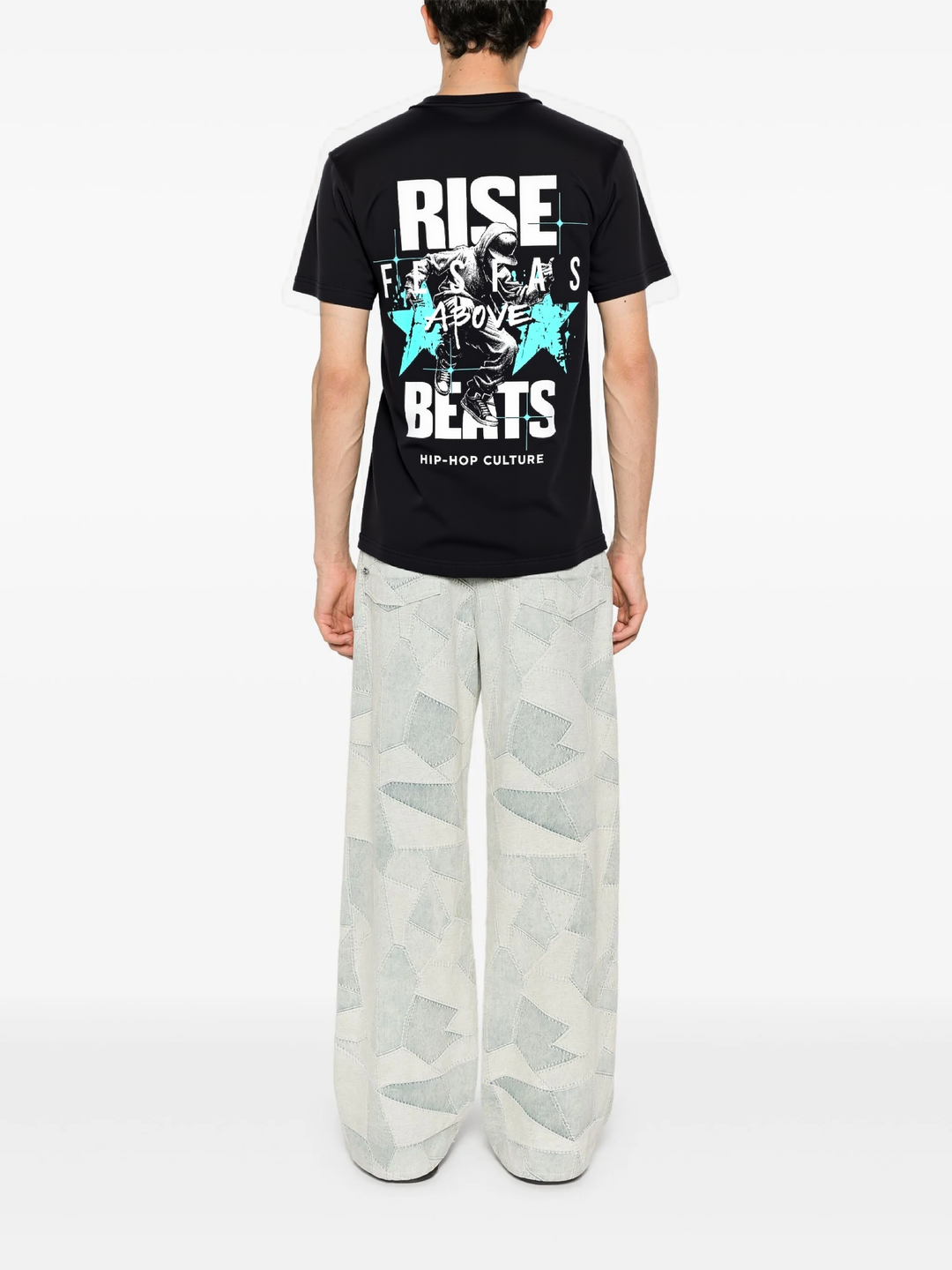 FesFas hiphop-print T-shirt | Black | Men