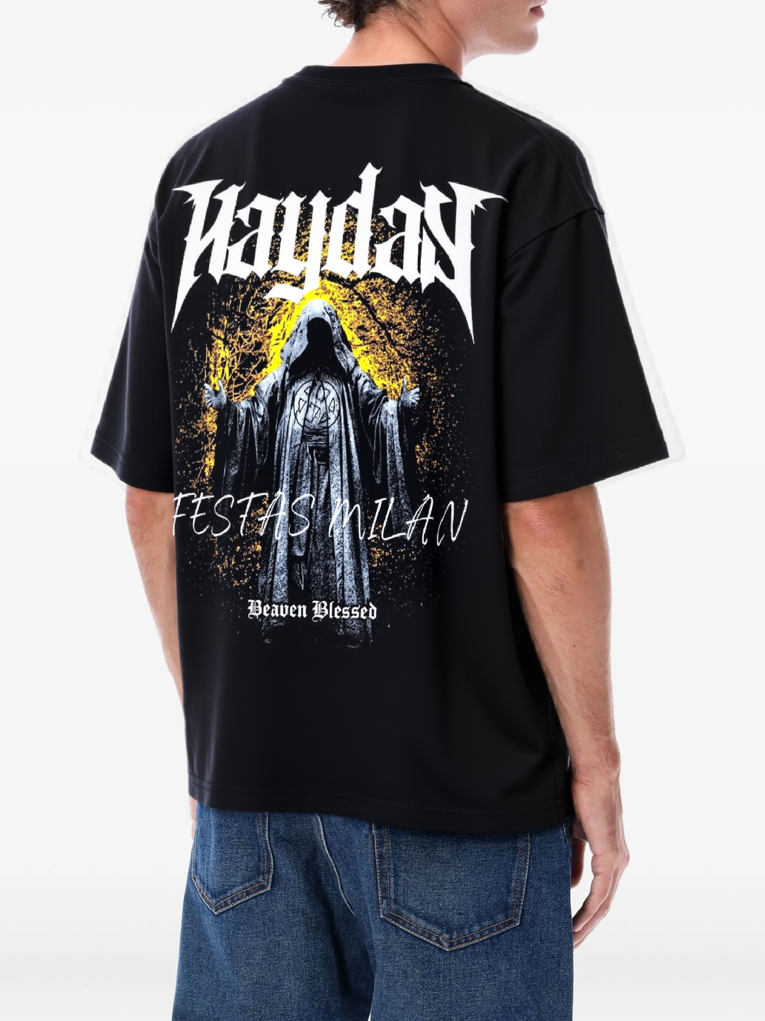 FesFas god-print T-shirt | Black | Men