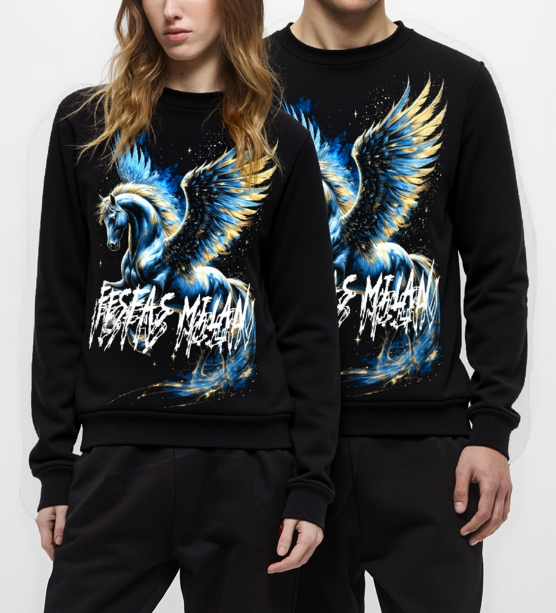 FesFas pegasus-print Sweatshirt | Black | Men
