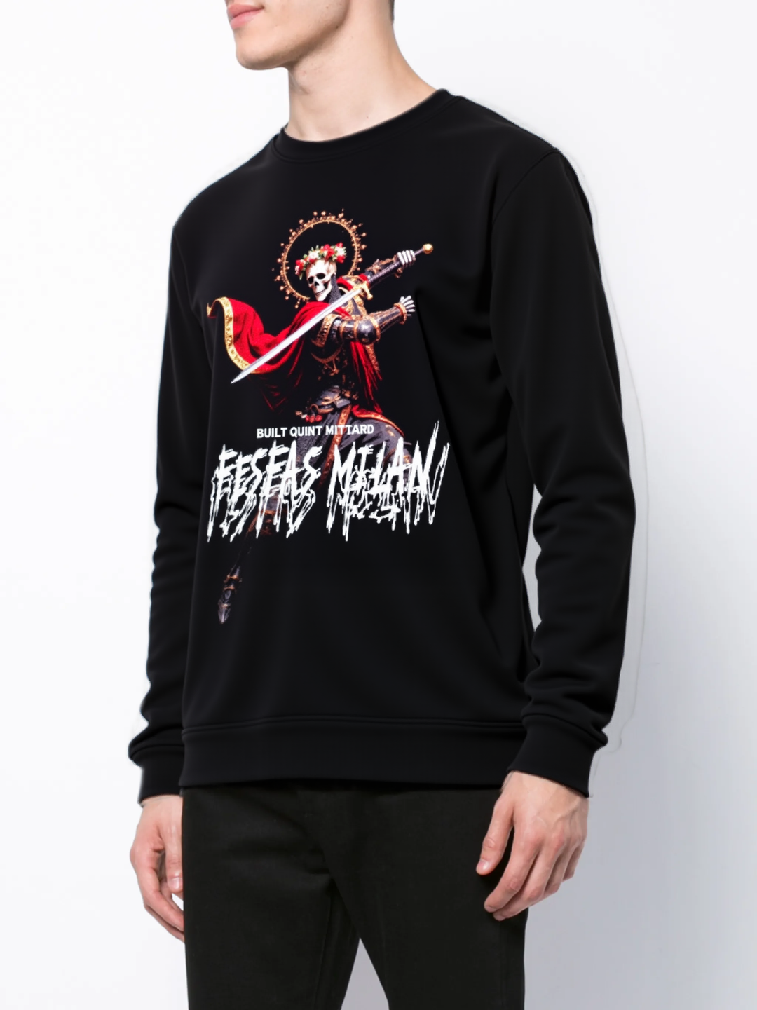 FesFas bone knight-print Sweatshirt | Black | Men