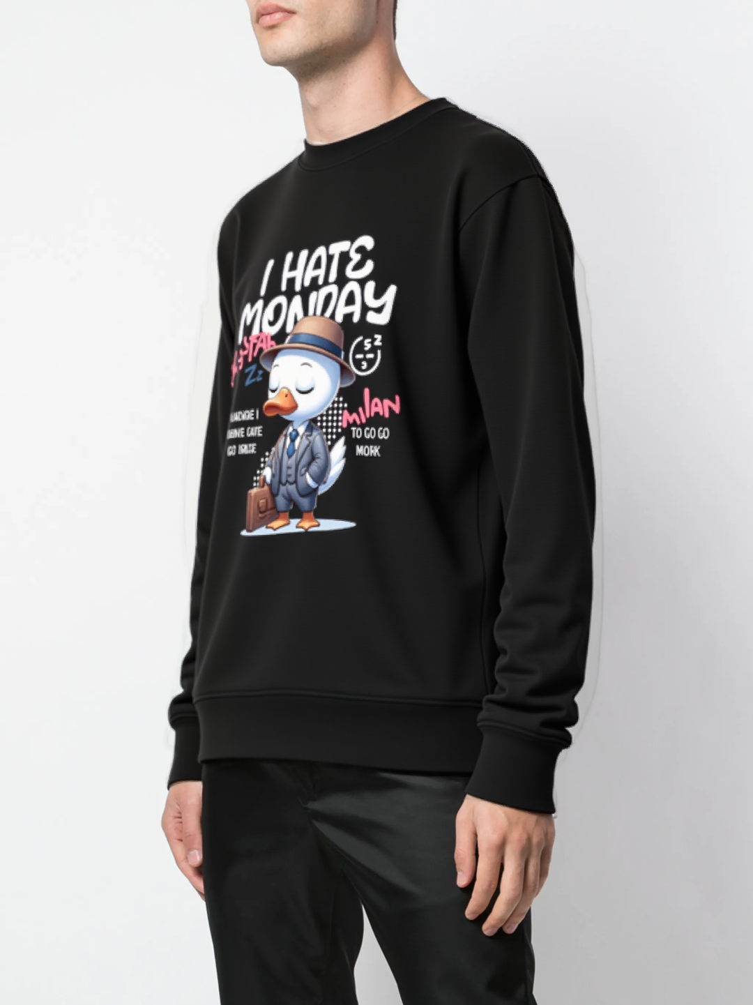FesFas Duck Detective-print Sweatshirt | Black | Men