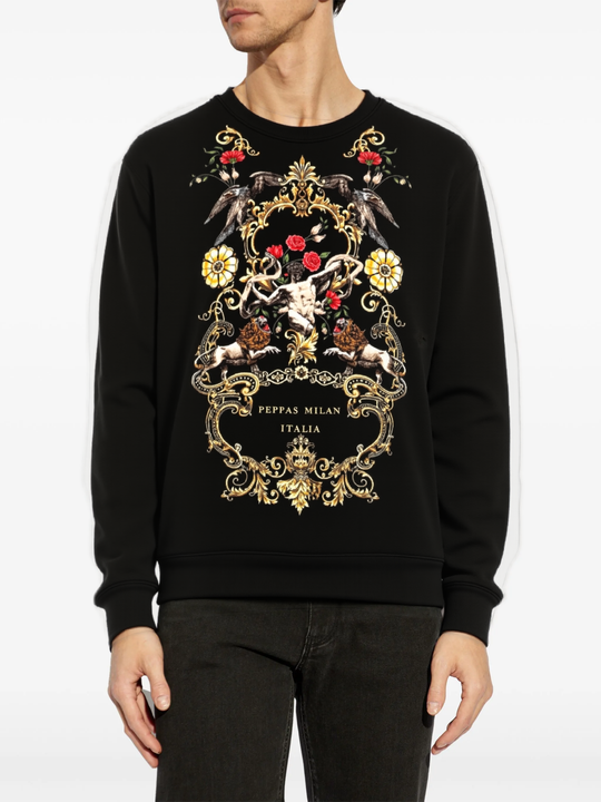 FesFas Baroque-print Sweatshirt | Black | Men