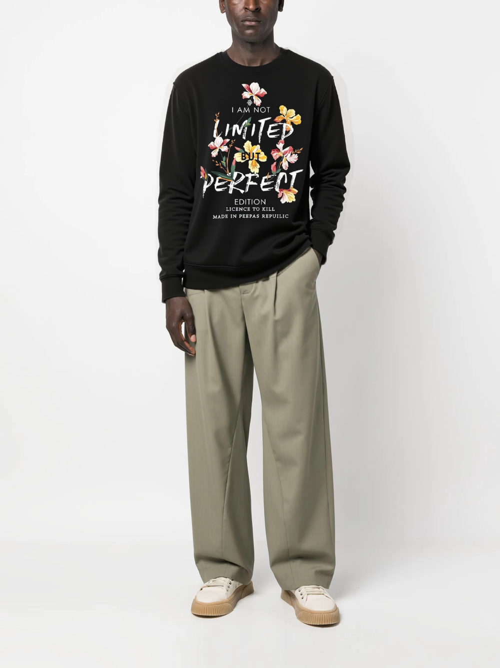 FesFas Flowers-print Sweatshirt | Black | Men