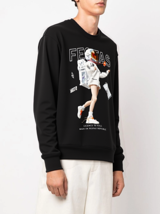 FesFas Astronaut-print Sweatshirt | Black | Men