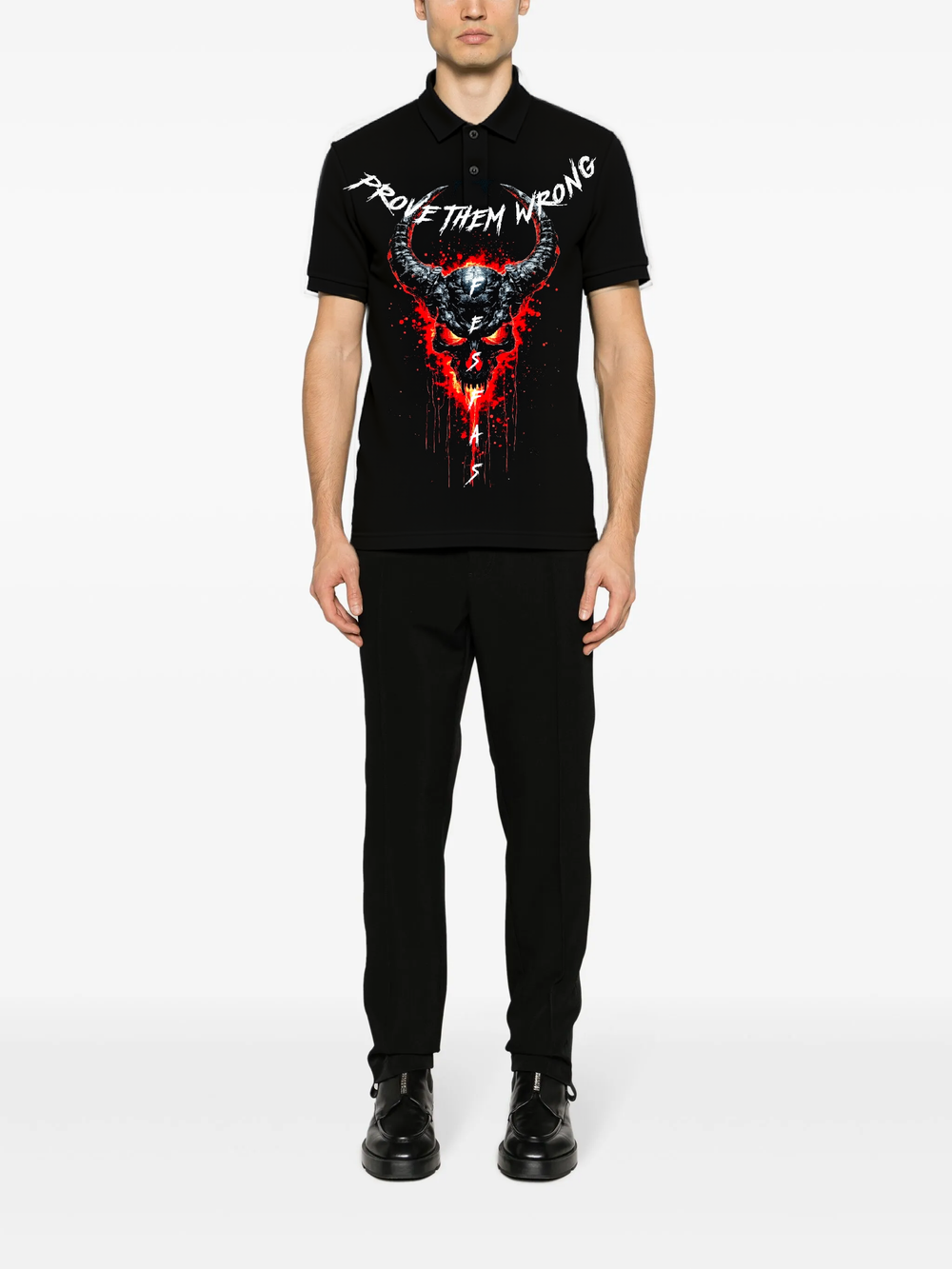 FesFas skull-print Polo Shirt | Men | Black