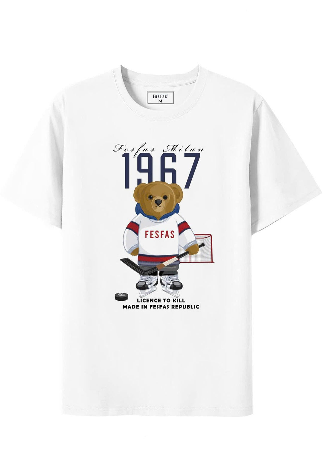 FesFas bear-print T-shirt | White | Men