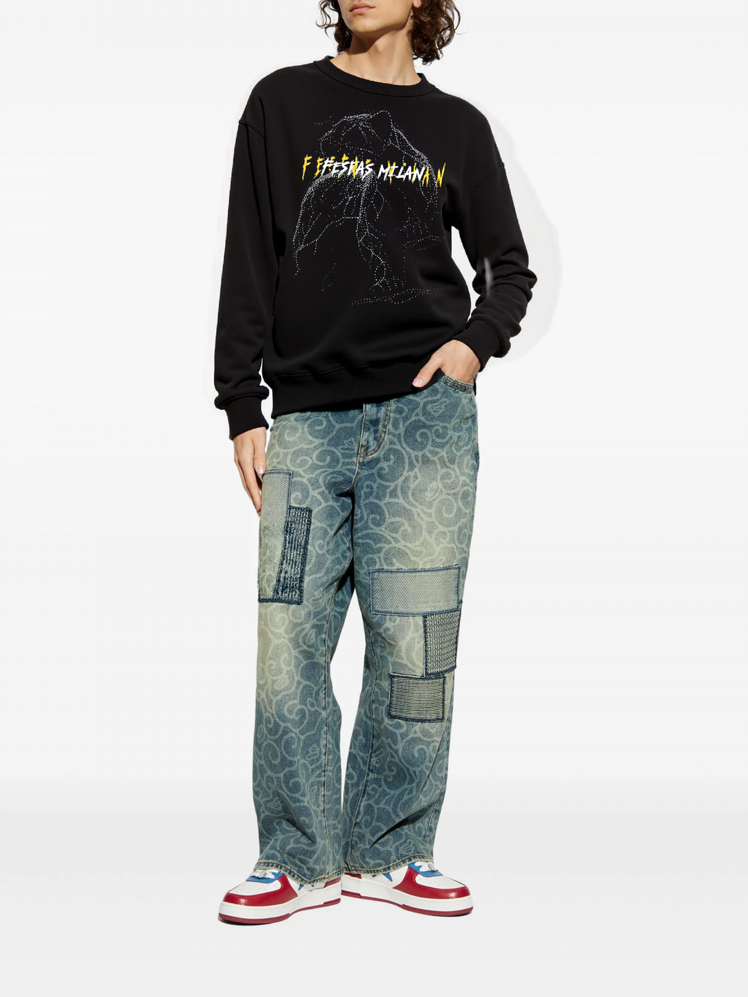 FesFas panther-print Sweatshirt | Black | Men