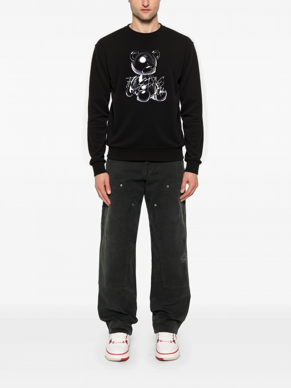 FesFas black bear-print Sweatshirt | Black | Men