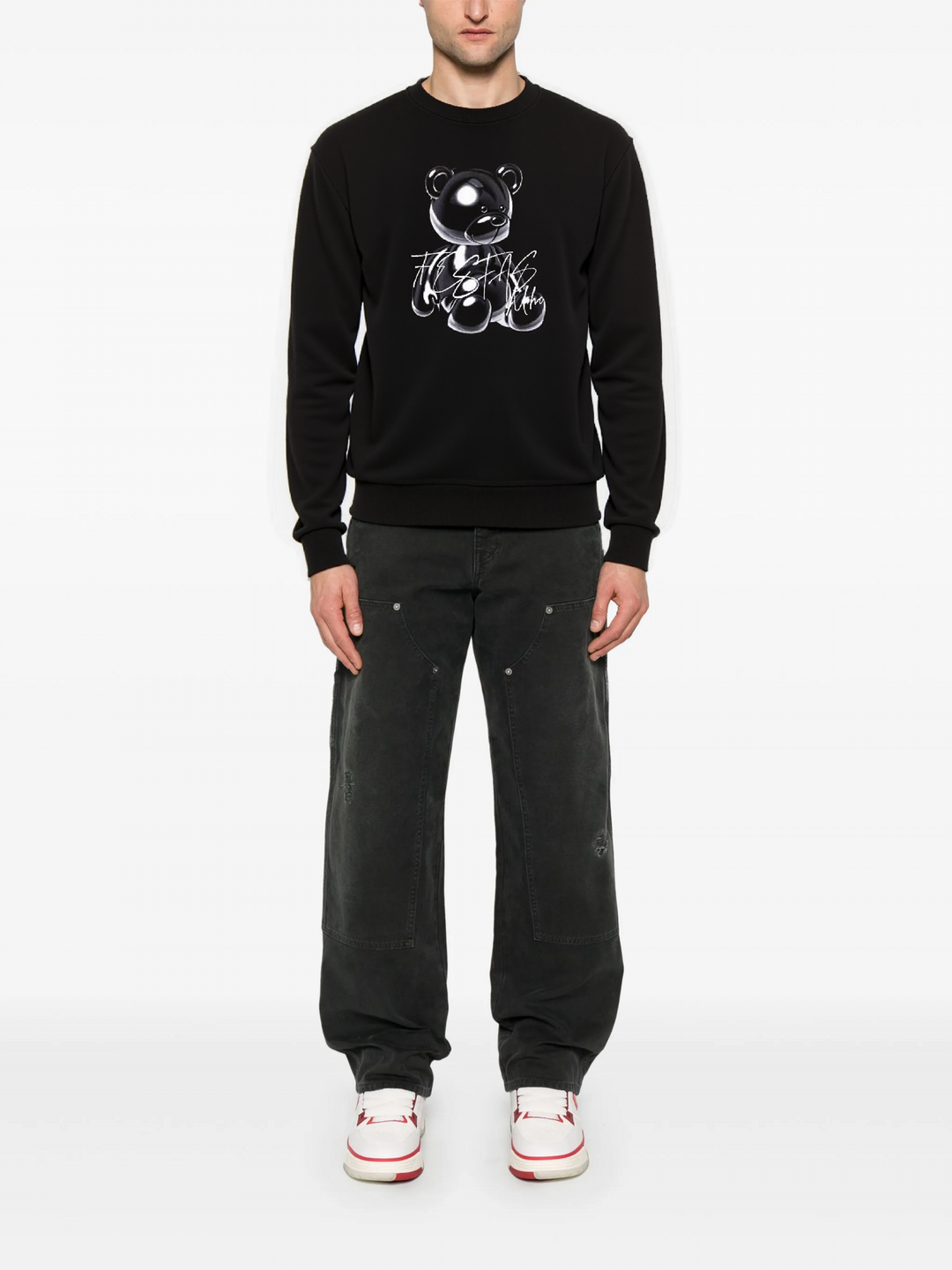 FesFas black bear-print Sweatshirt | Black | Men
