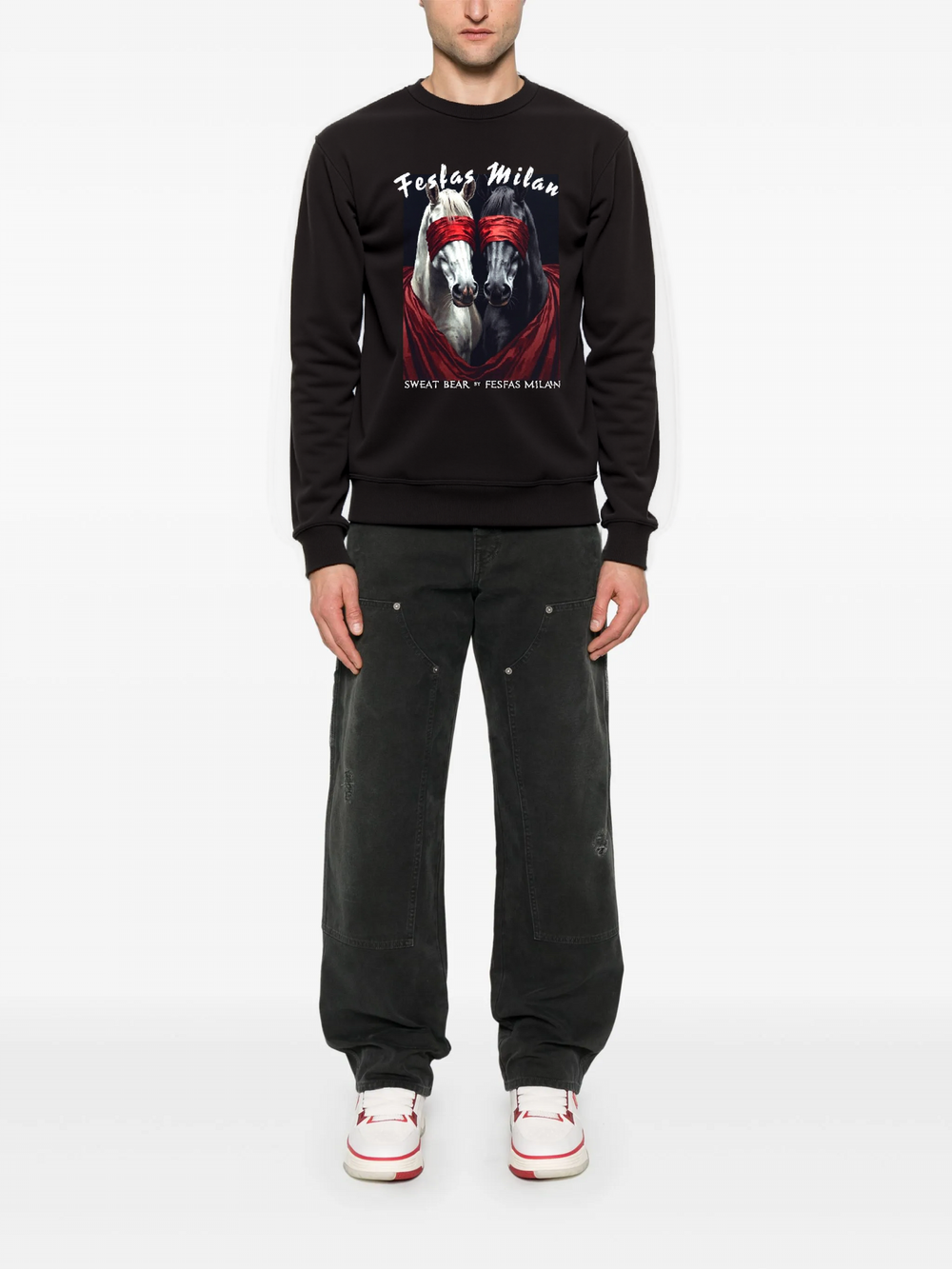 FesFas horse-print Sweatshirt | Black | Men
