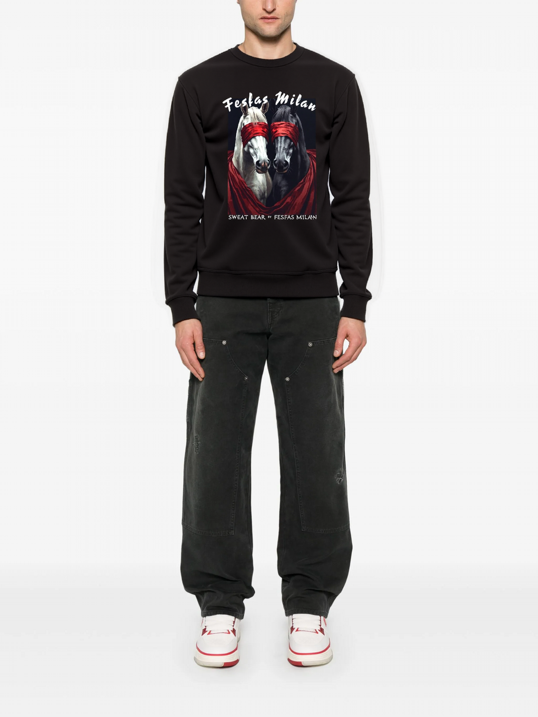 FesFas horse-print Sweatshirt | Black | Men