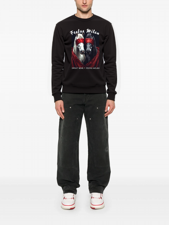 FesFas horse-print Sweatshirt | Black | Men