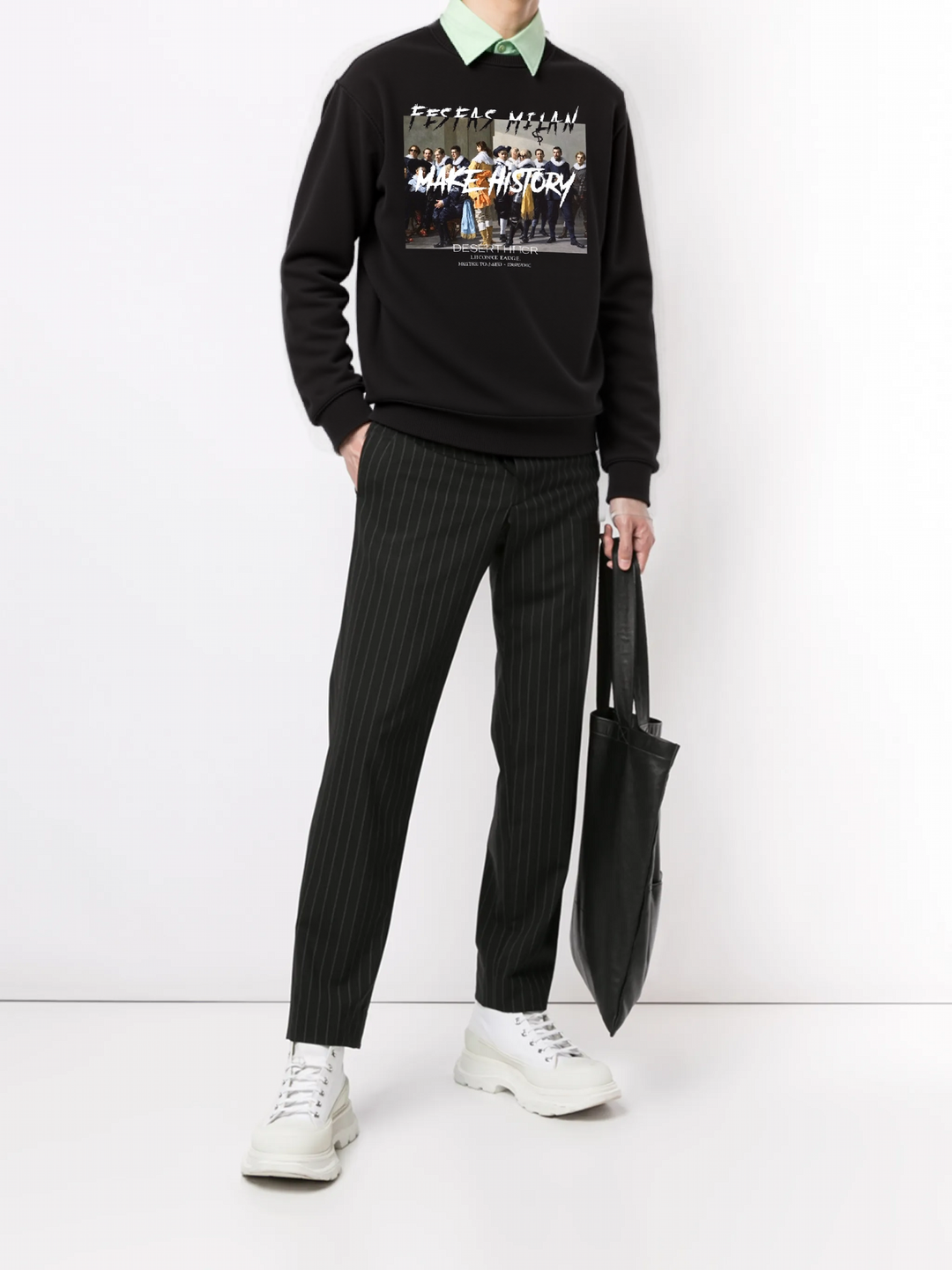 FesFas Graphic-print Sweatshirt Set | Black | Men