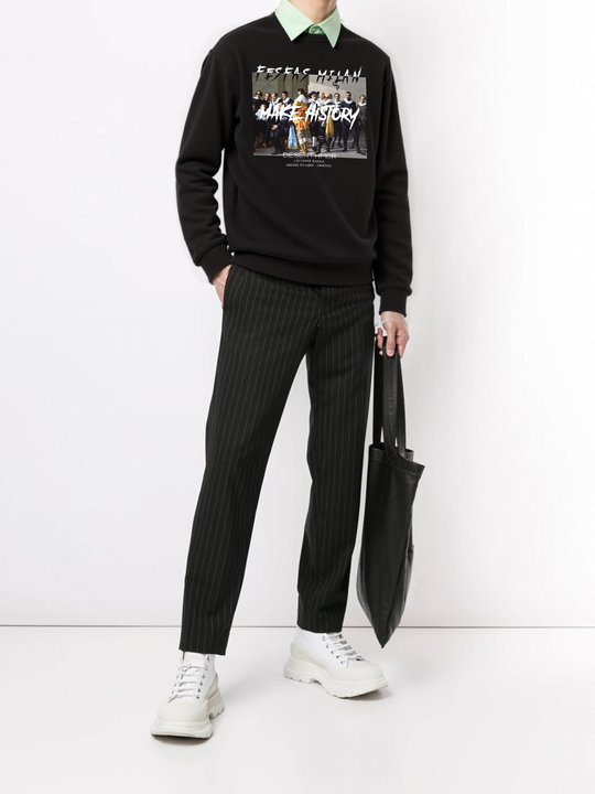FesFas Graphic-print Sweatshirt Set | Black | Men