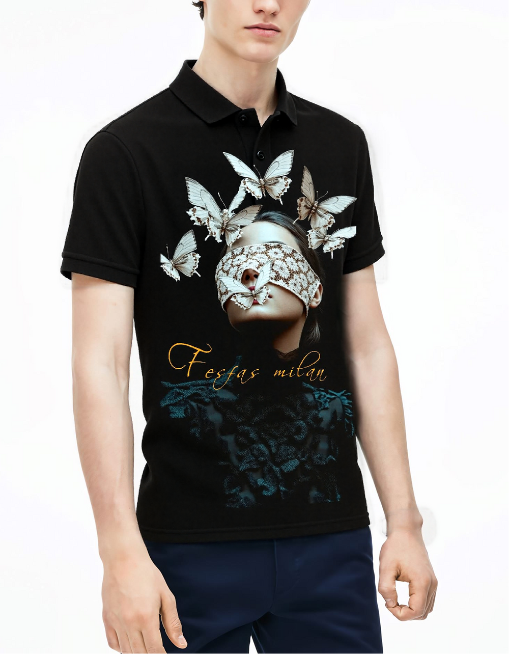 FesFas butterflies-print Polo Shirt