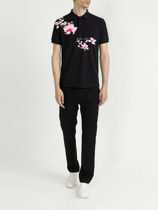 FesFas Floral-print Polo Shirt | Men | Black