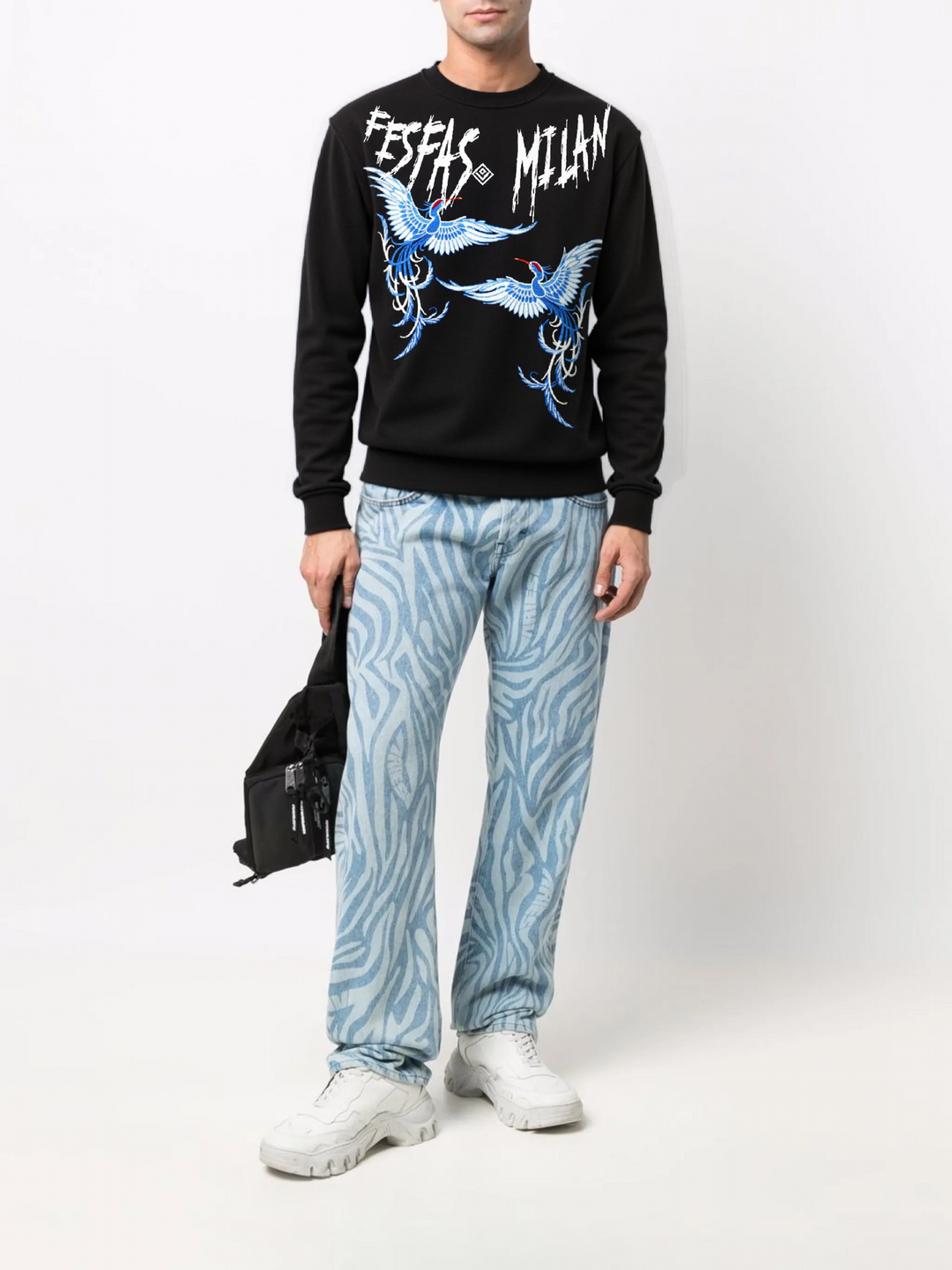 FesFas phoenix-print Sweatshirt | Black | Men
