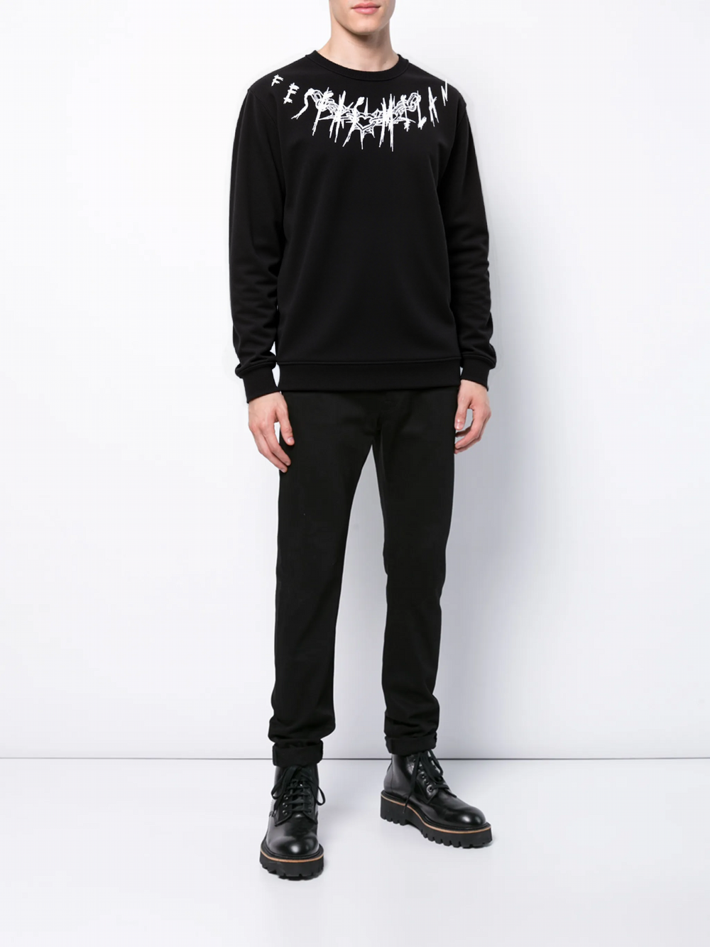 FesFas graphic-print Sweatshirt | Black | Men