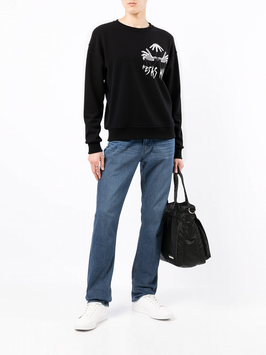 FesFas hands-print Sweatshirt | Black | Men