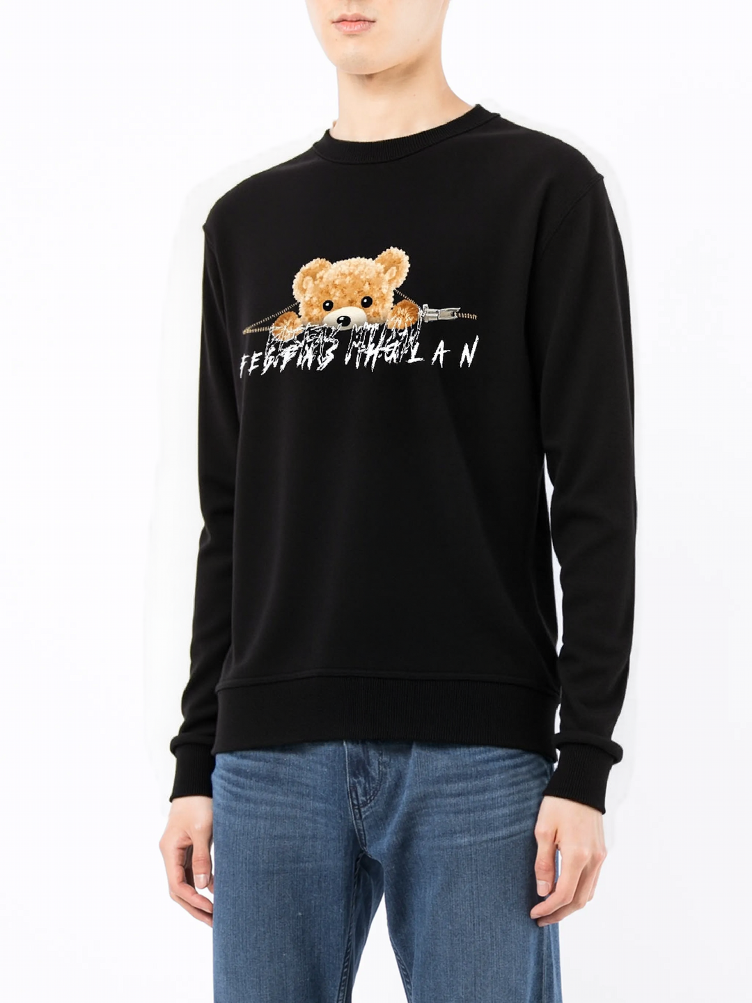 FesFas teddy bear-print Sweatshirt | Black | Men