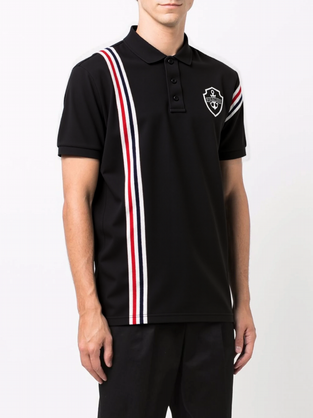 FesFas Striped-print Polo Shirt | Men | Black
