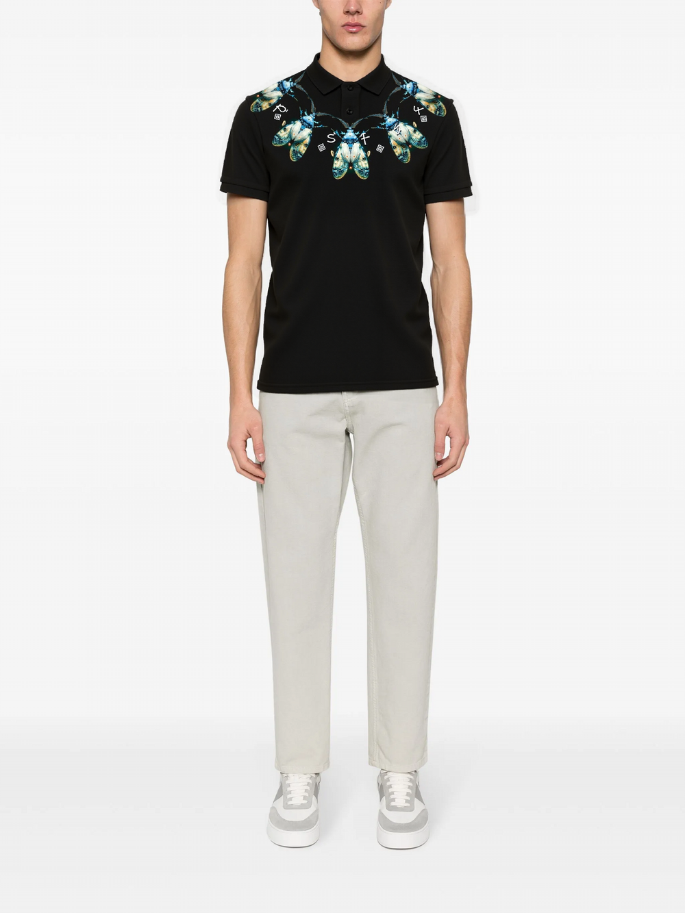 FesFas Beetle-print Polo Shirt | Men | Black