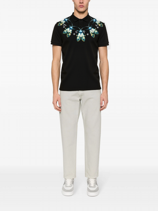 FesFas Beetle-print Polo Shirt | Men | Black