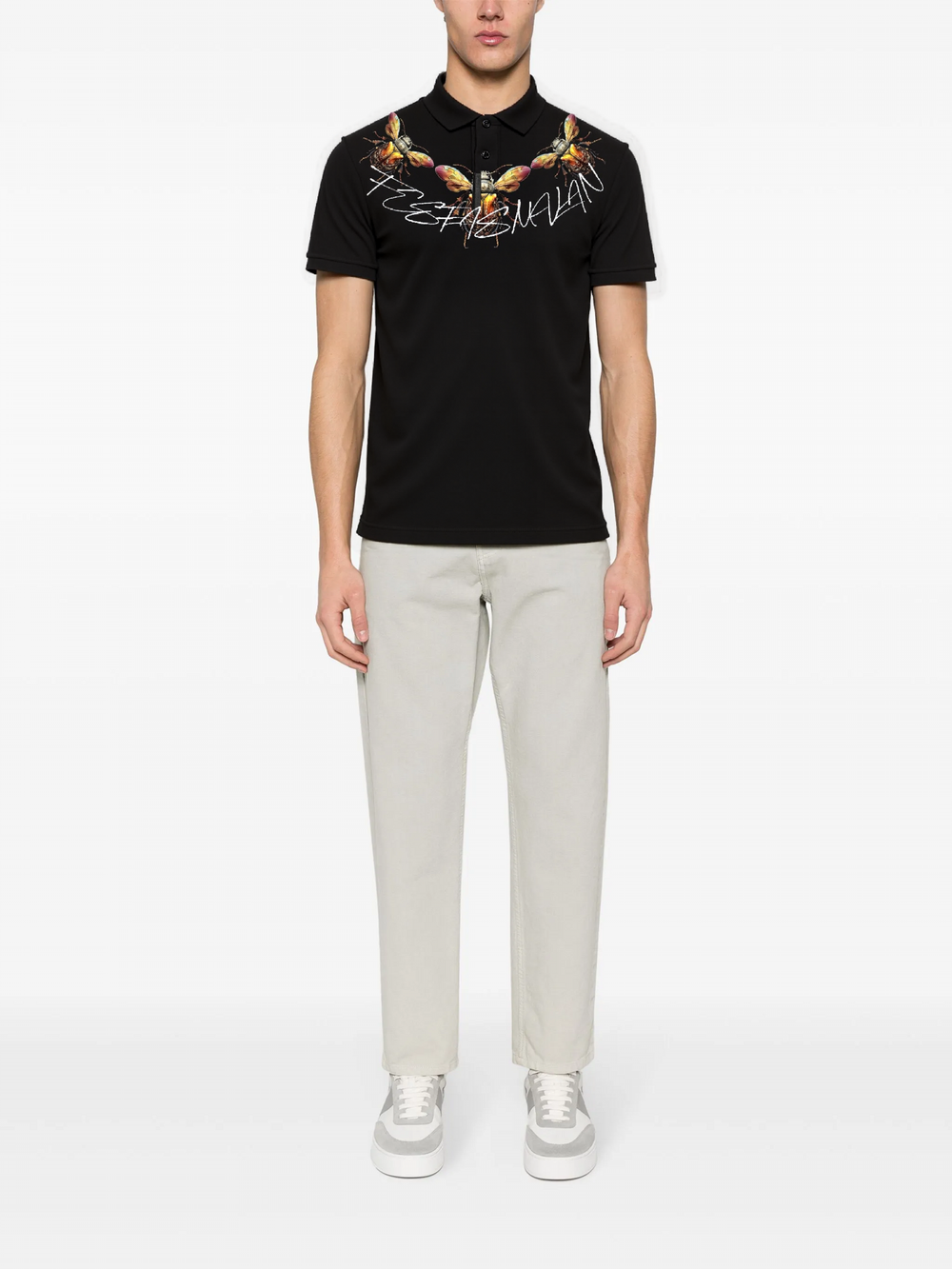 FesFas Beetle-print Polo Shirt | Men | Black
