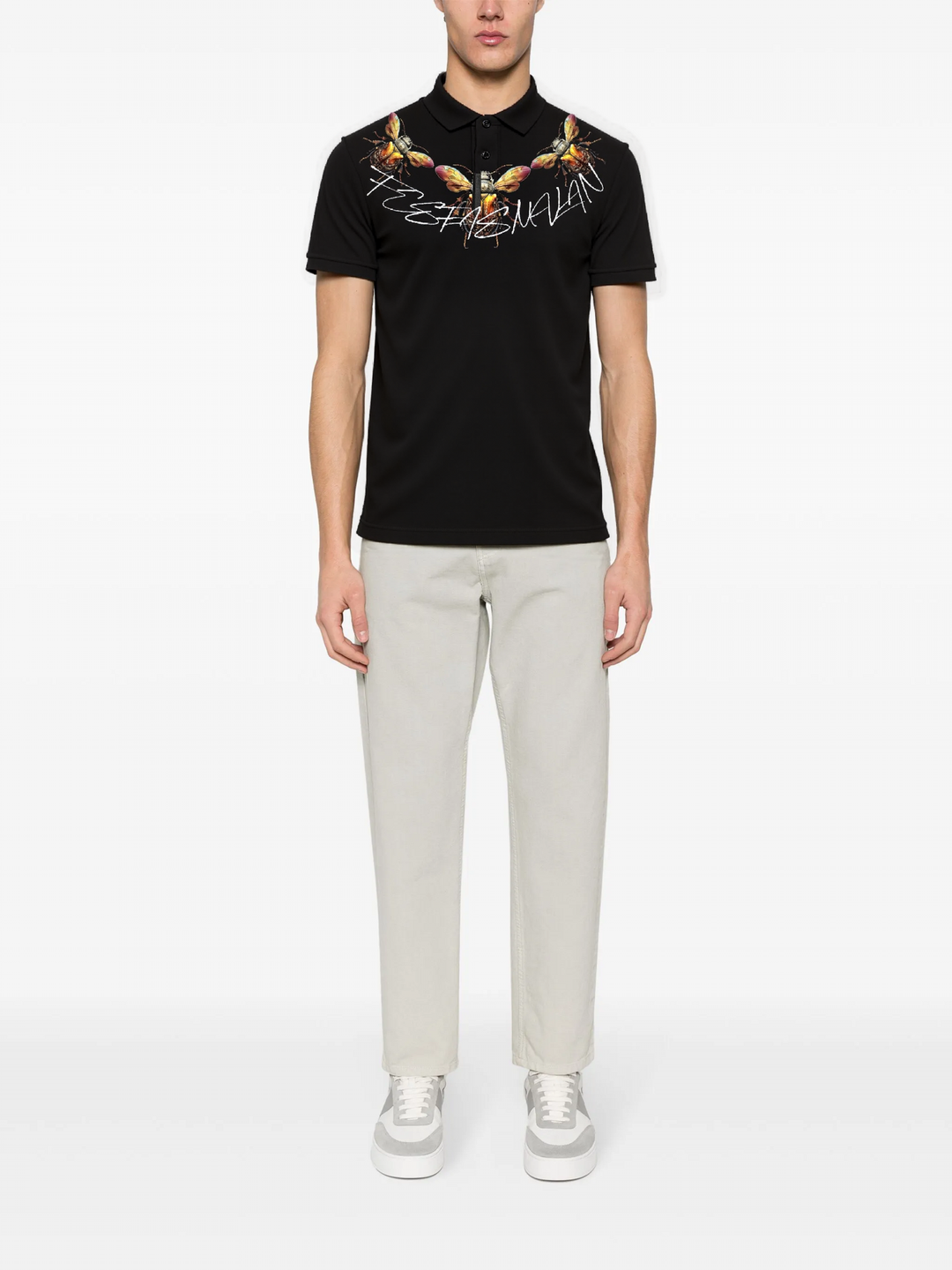 FesFas Beetle-print Polo Shirt | Men | Black