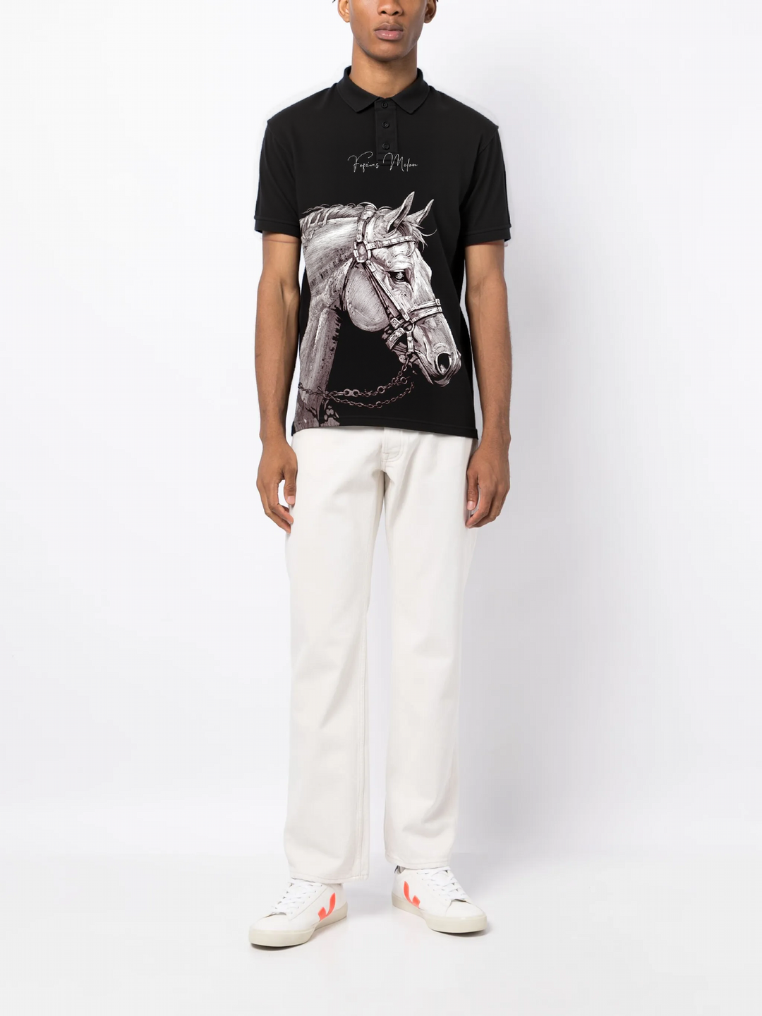 FesFas Horse-print Polo Shirt | Men | Black