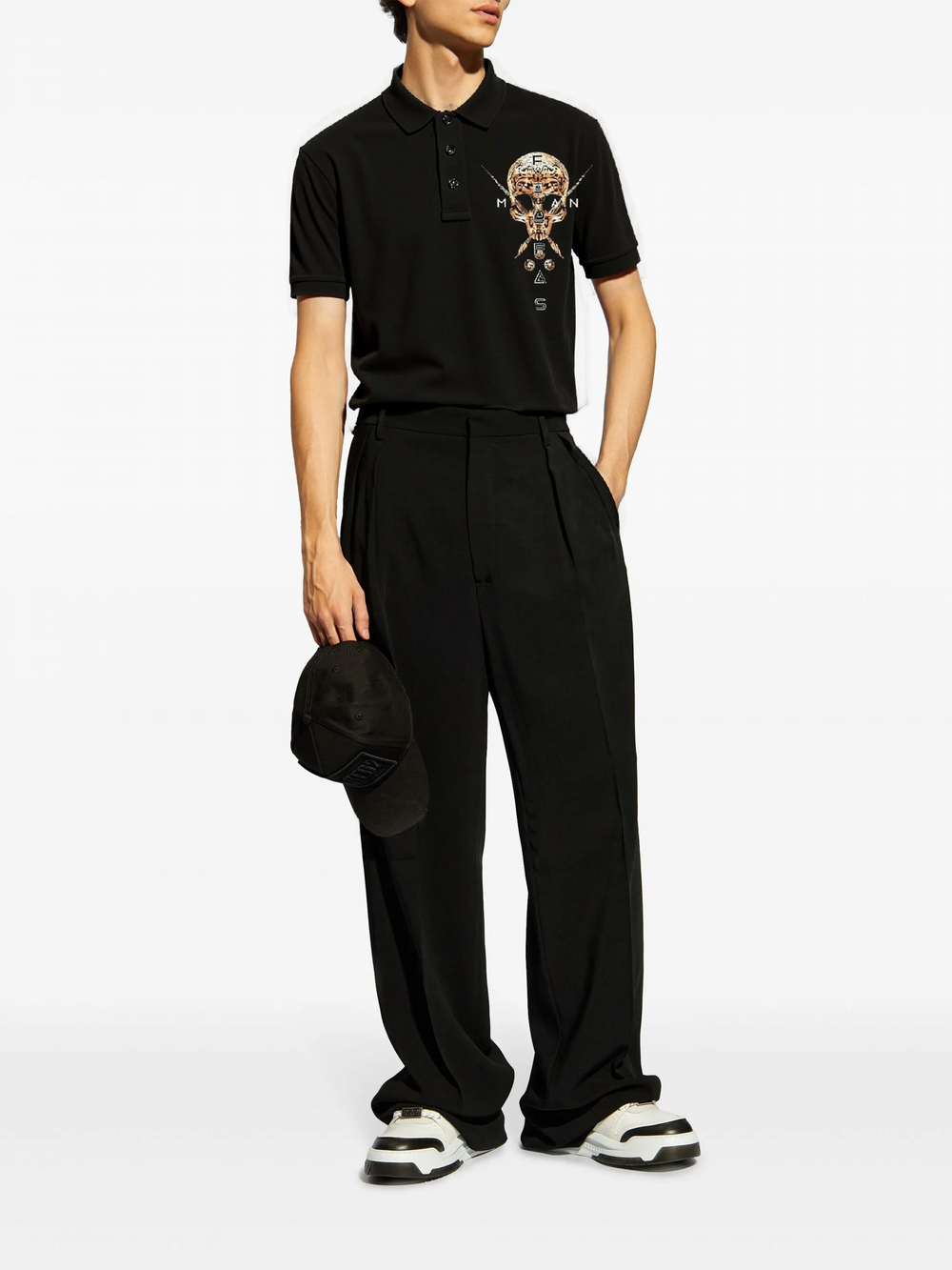 FesFas Skull-print Polo Shirt | Men | Black