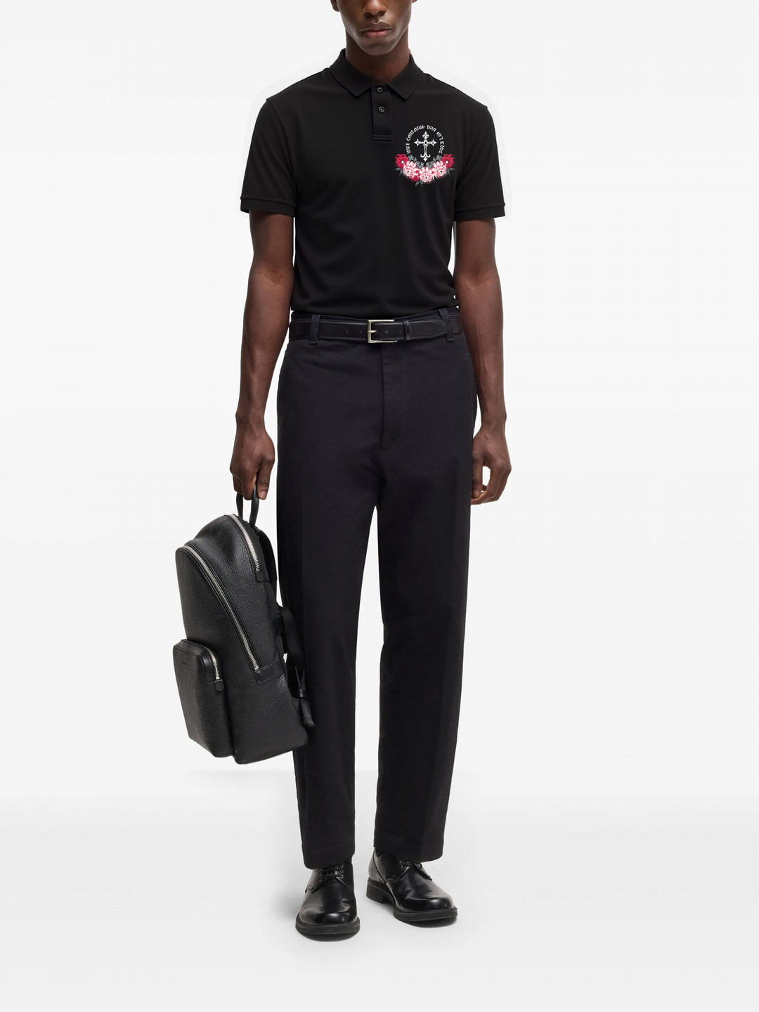 FesFas Floral-print Polo Shirt | Men | Black