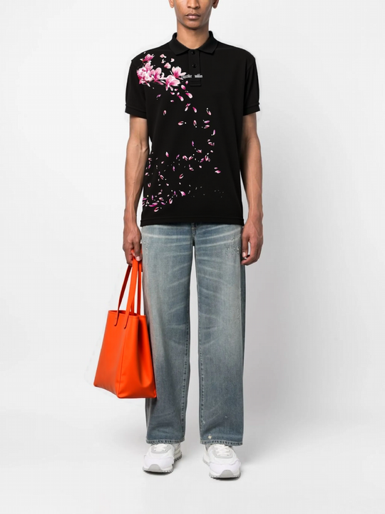FesFas Floral-print Polo Shirt | Men | Black