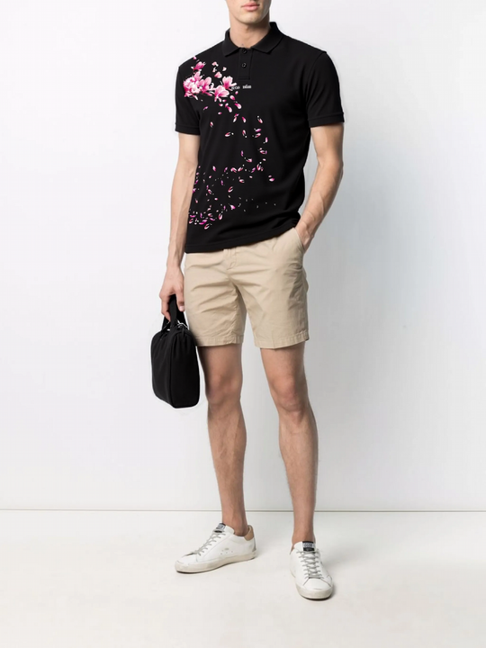 FesFas Floral-print Polo Shirt | Men | Black