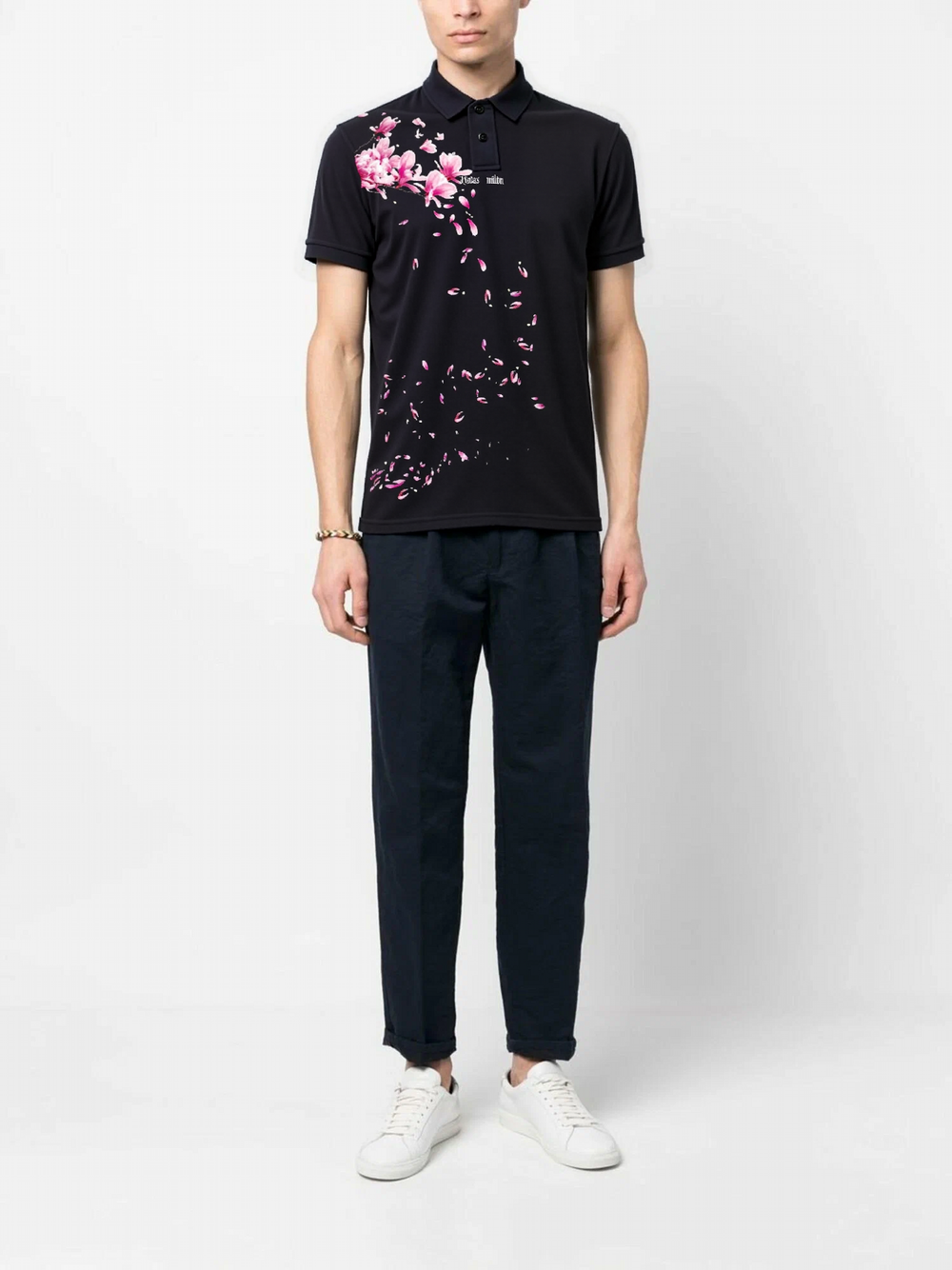 FesFas Floral-print Polo Shirt | Men | Black