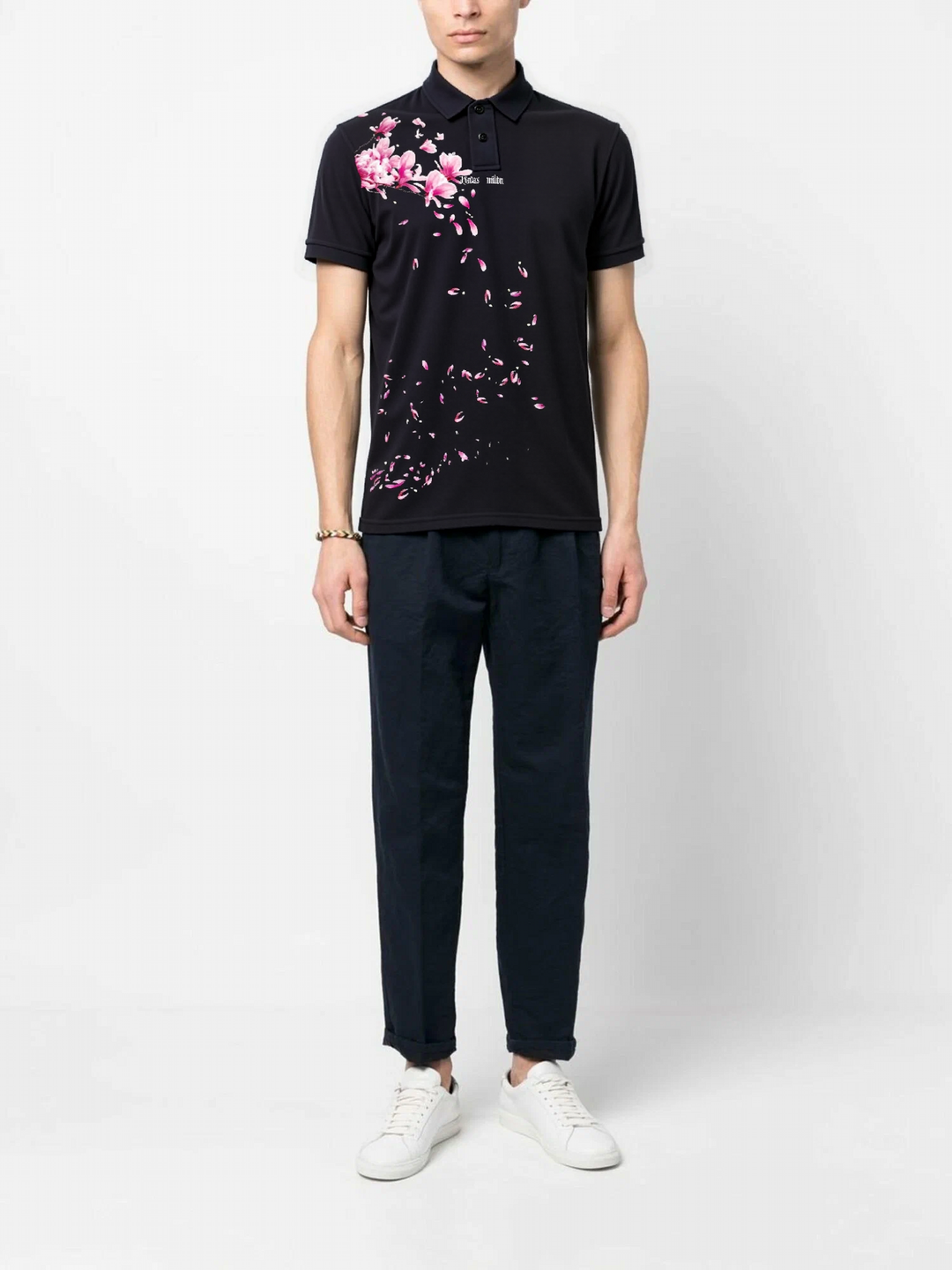 FesFas Floral-print Polo Shirt | Men | Black
