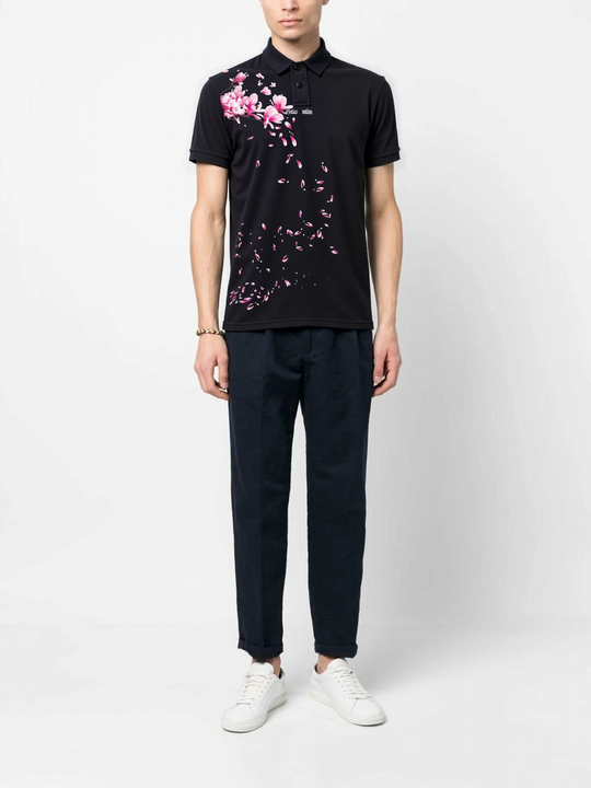 FesFas Floral-print Polo Shirt | Men | Black