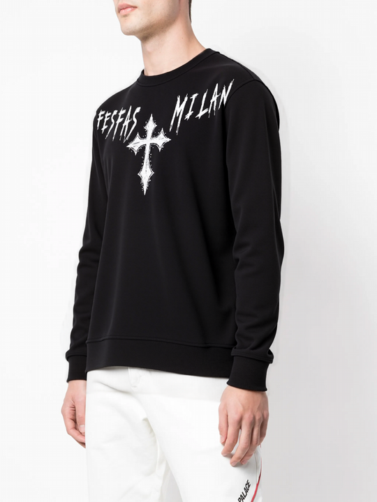 FesFas graphic-print Sweatshirt | Black | Men