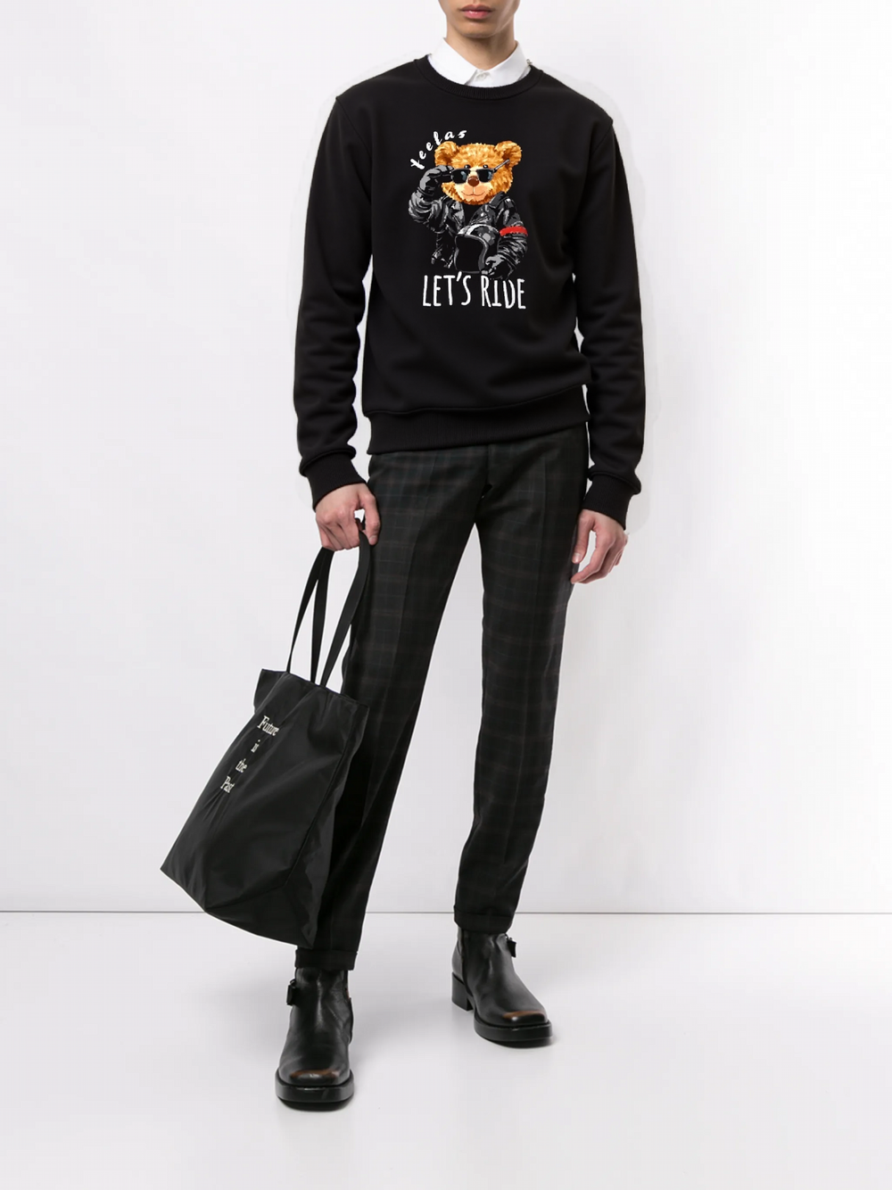 FesFas bear-print Sweatshirt | Black | Men