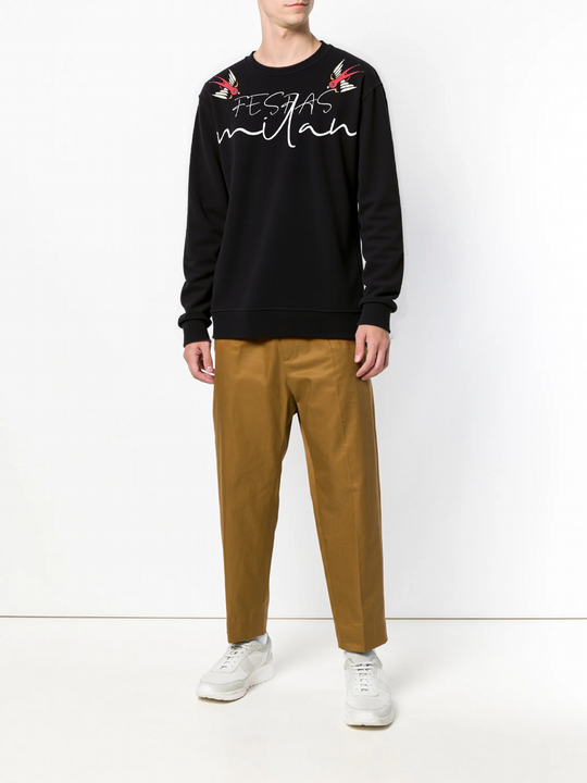 FesFas Graphic-print Sweatshirt Set | Black | Men