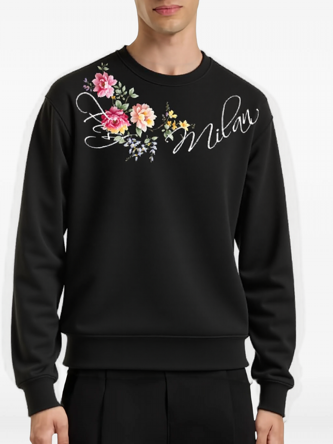 FesFas Flower-print Sweatshirt | Black | Men