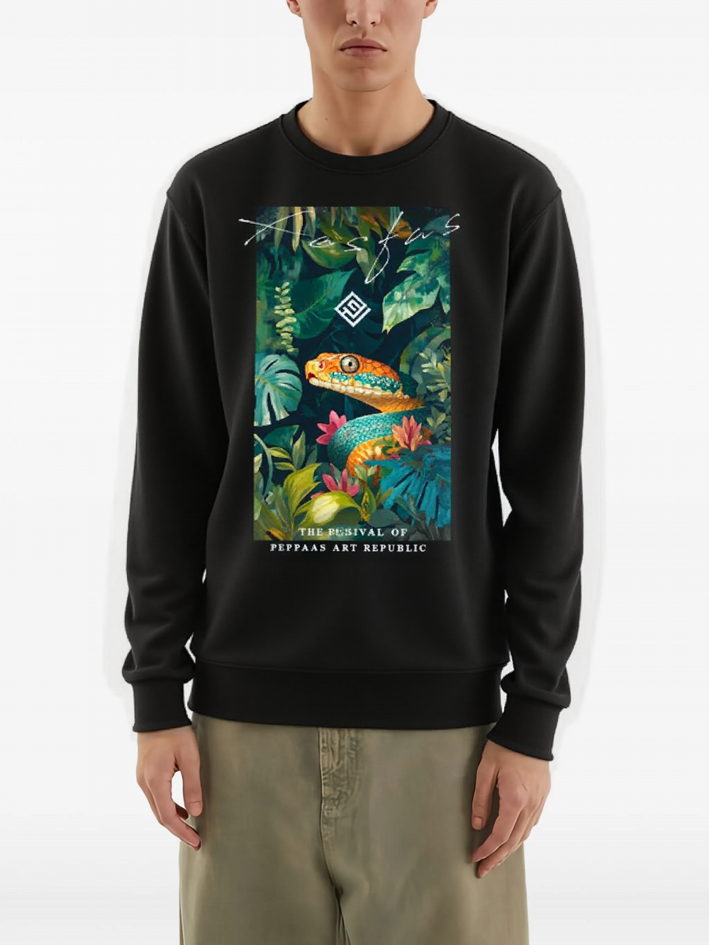 FesFas natural-print Sweatshirt | Black | Men